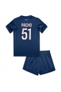 Paris Saint-Germain Willian Pacho #51 Babyklær Hjemme Fotballdrakt til barn 2024-25 Korte ermer (+ Korte bukser)